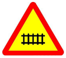Biển số W.210: "Giao nhau với đường sắt có rào chắn"